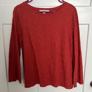 Loft long sleeve embroidered floral shirt